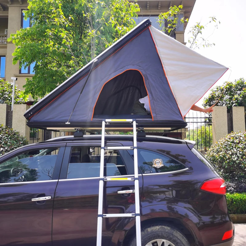 Rugged Rooftop Tent for 4x4 Vehicles - Telescopic Ladder - Durable Fabric - Spacious Interior - Comfortable for 3-4 Users