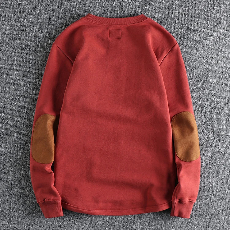 Men's American Retro Heavyweight Velvet Kangaroo Pocket Sweatshirt | Pure Cotton Casual Sportwear for Autumn Winter