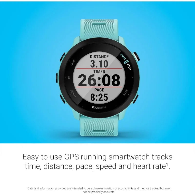 Garmin Forerunner 55 GPS Smart Watch / Heart Rate Tracking / Up to 2 Weeks Battery Life / Daily Workout Guides