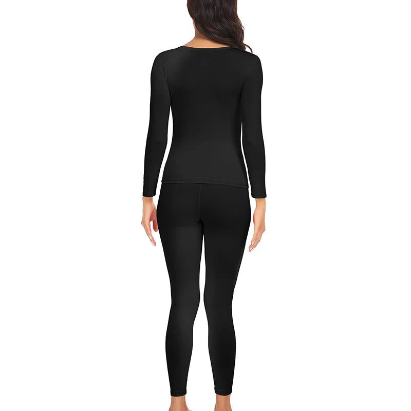 Ultra-Soft Thermal Underwear Set for Women | Long Johns Base Layer for Cold Weather, Moisture-Wicking Top and Bottom