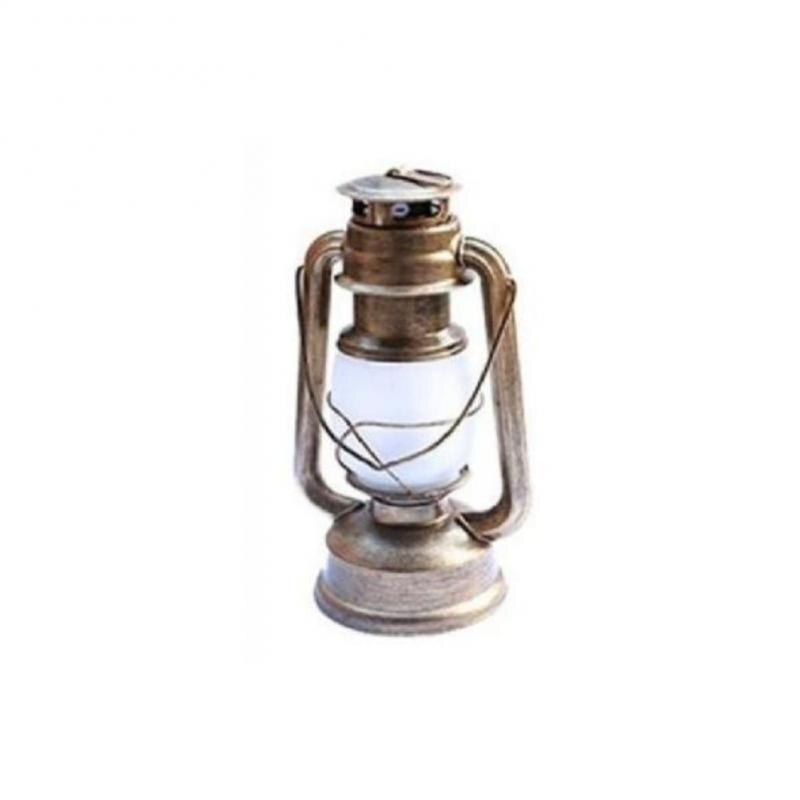 Vintage Waterproof LED Camping Lantern Durable Iron and PVC Construction Flame and Lighting Modes