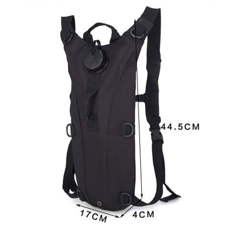 Tactical Lightweight Outdoor Water Bag Backpack 3L Wear-Resistant Waterproof Nylon Fabric Polyester Lining