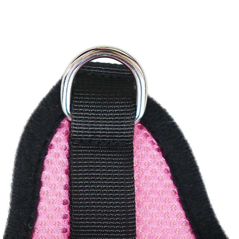 Adjustable Lightweight Nylon Mesh Pet Harness with Reflective Design and Quick Release Leash: Comfort and Durability for Small Pets