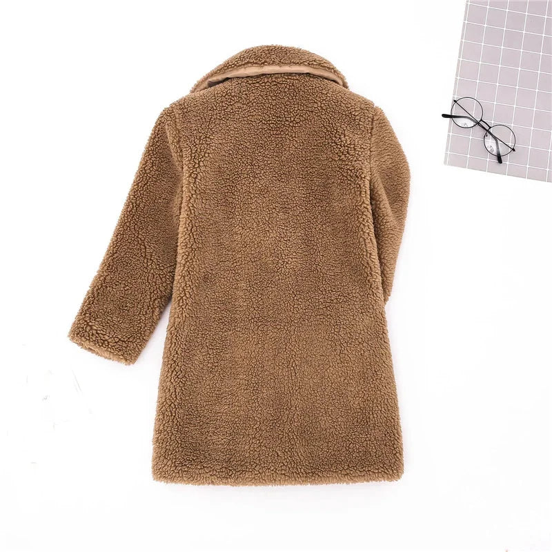 Cozy Lamb's Wool Winter Jacket for Boys and Girls | Fleece Single-Breasted Coats for Kids | Stylish Outerwear for Ages 2-8