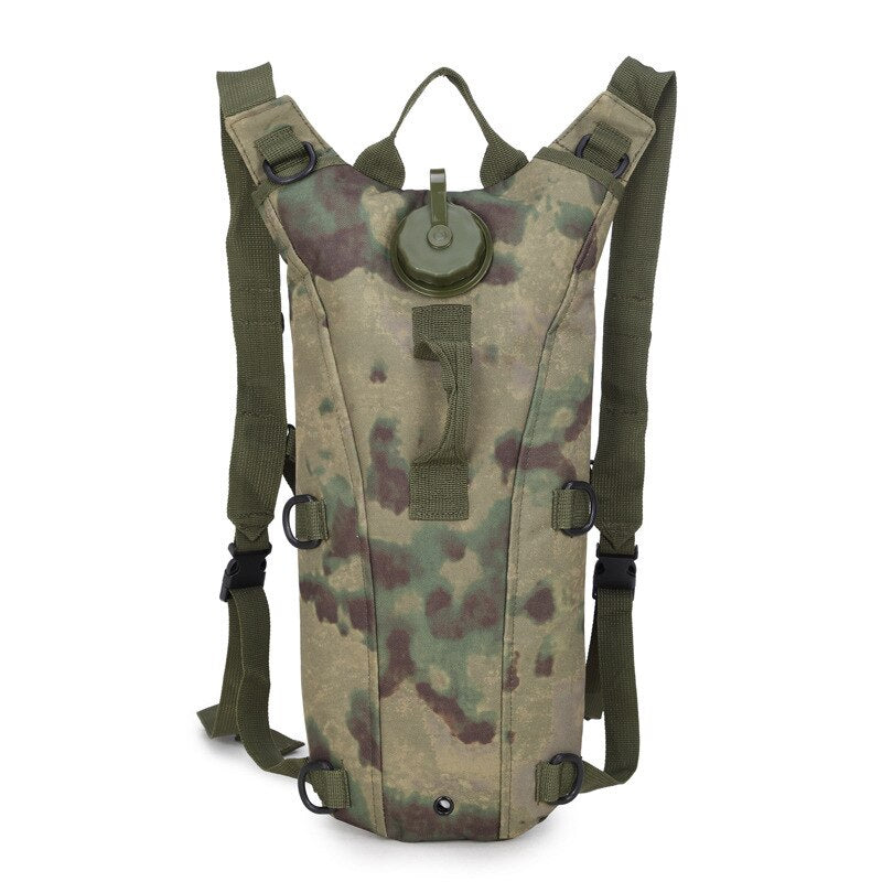 Tactical Lightweight Outdoor Water Bag Backpack 3L Wear-Resistant Waterproof Nylon Fabric Polyester Lining