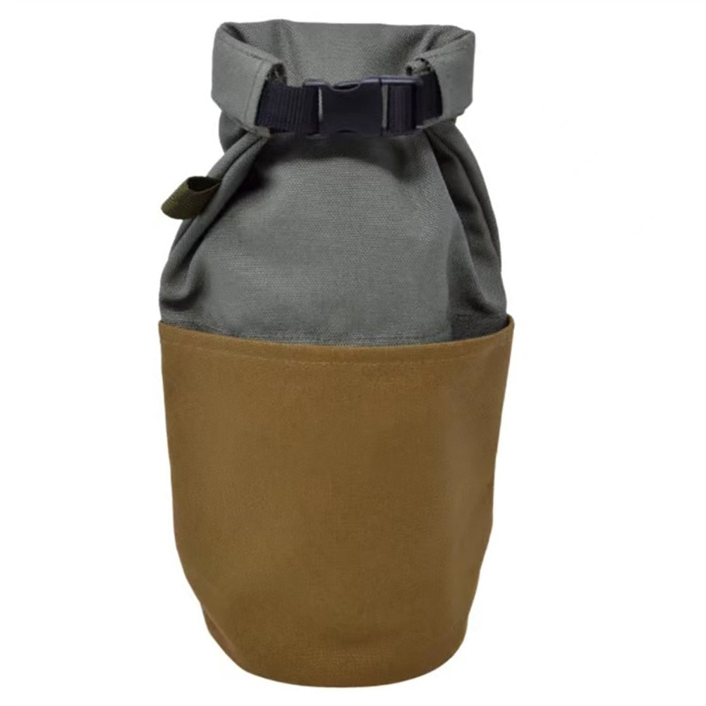 Canvas Kerosene Lamp Pouch with Pockets - Durable Storage Solution for Outdoor Adventures