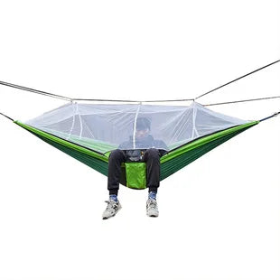 Camping Hammock with Mosquito Net - Automatic Quick-Open and Anti-Rollover Feature - 260x140cm