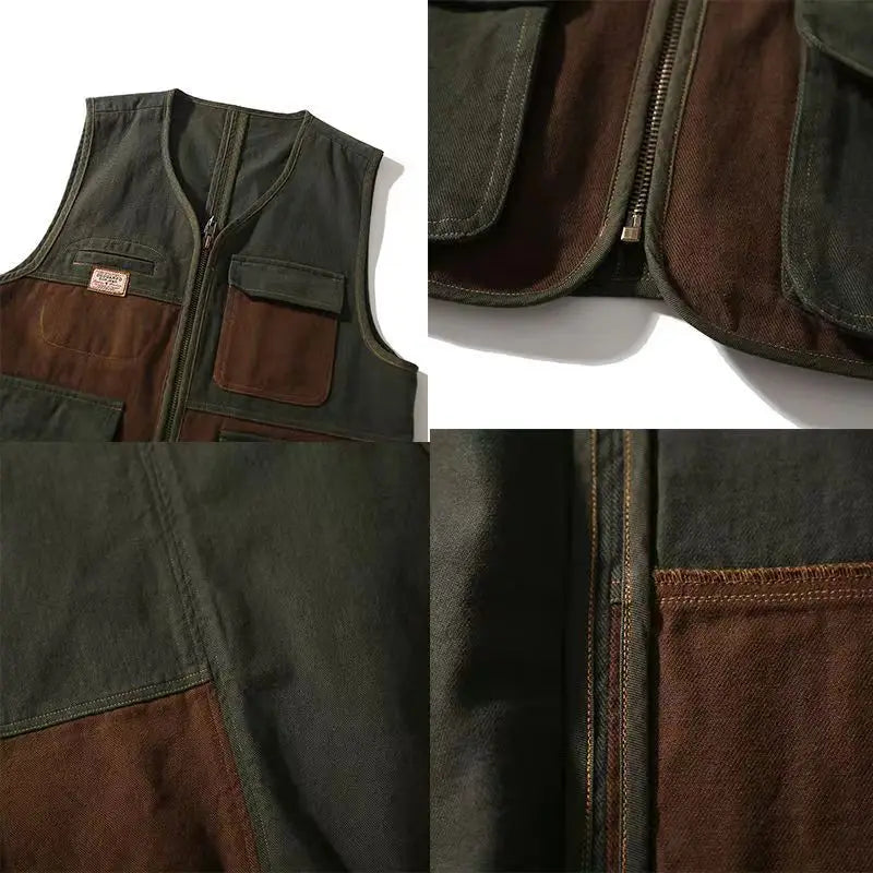 Vintage-Inspired Cotton Multi-Pocket Vest for Men and Women - Soft - Casual - Stylish