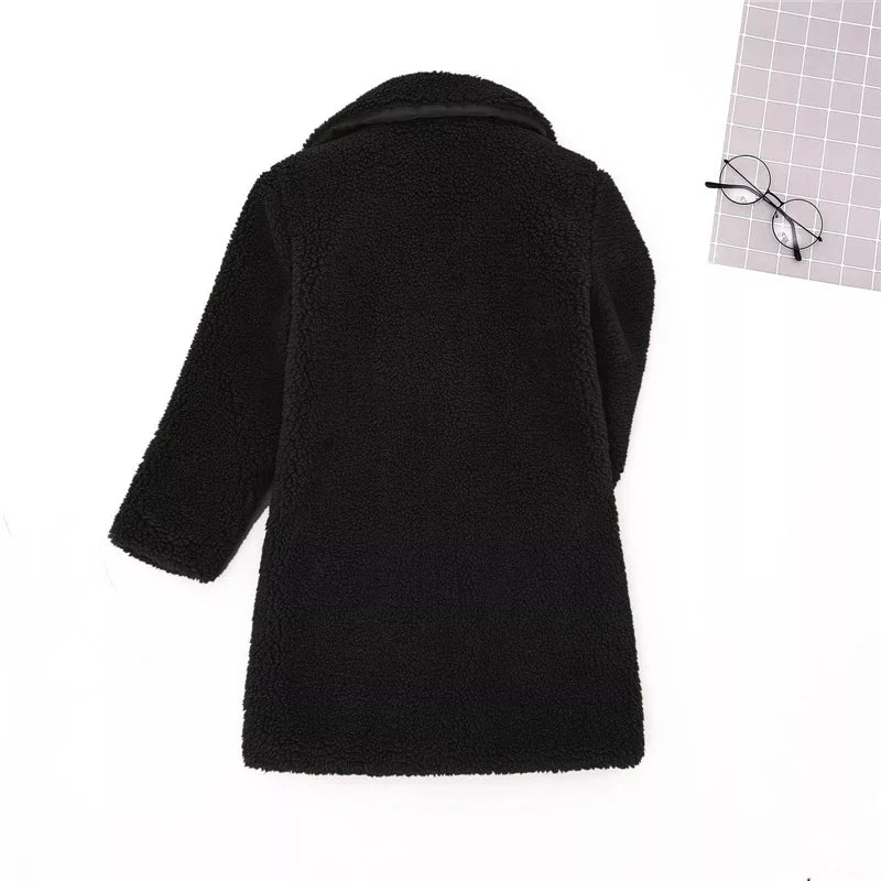 Cozy Lamb's Wool Winter Jacket for Boys and Girls | Fleece Single-Breasted Coats for Kids | Stylish Outerwear for Ages 2-8