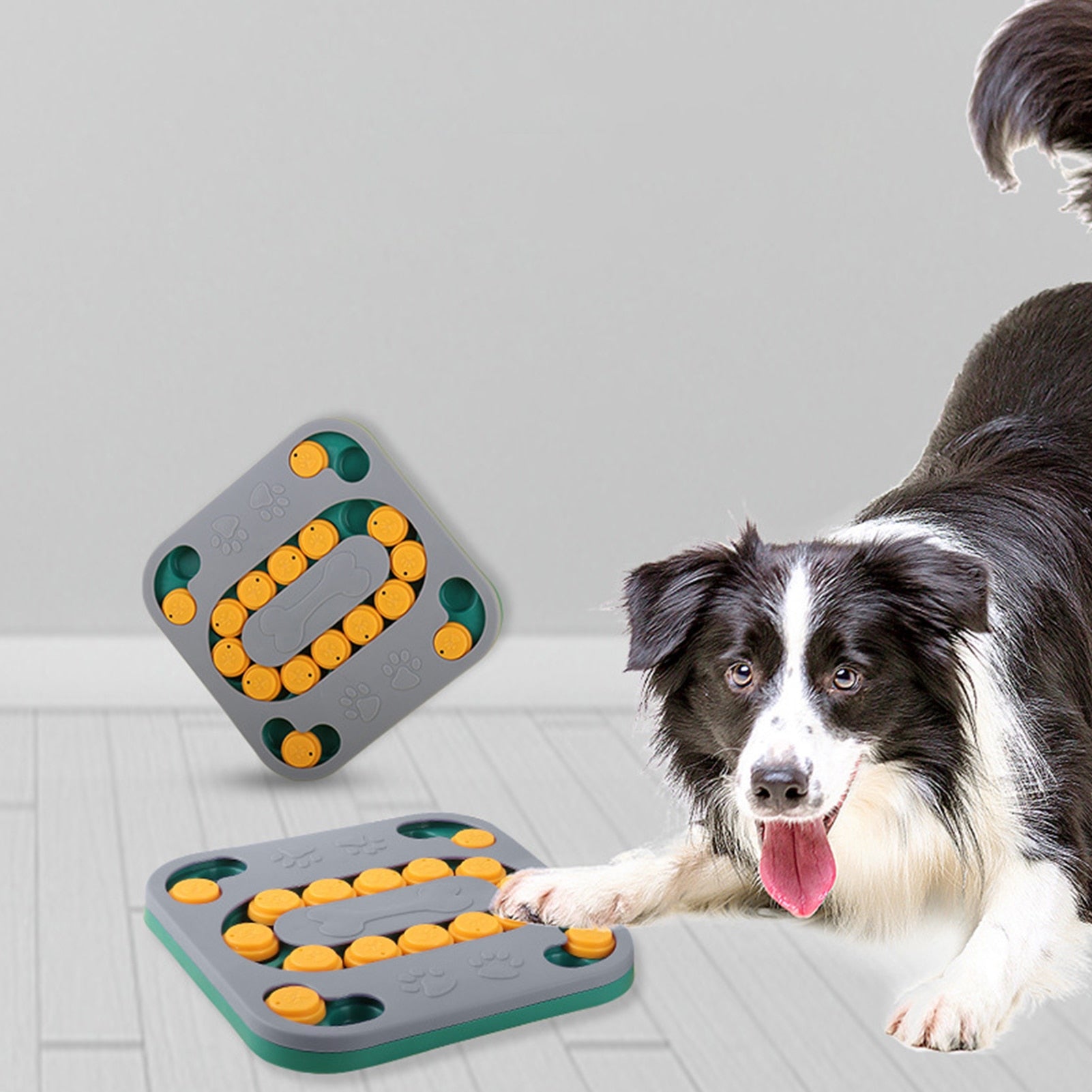 Interactive Dog Puzzle Toy with Slow Feeder Food Dispenser: Durable Anti-Beat Design for Mental Stimulation