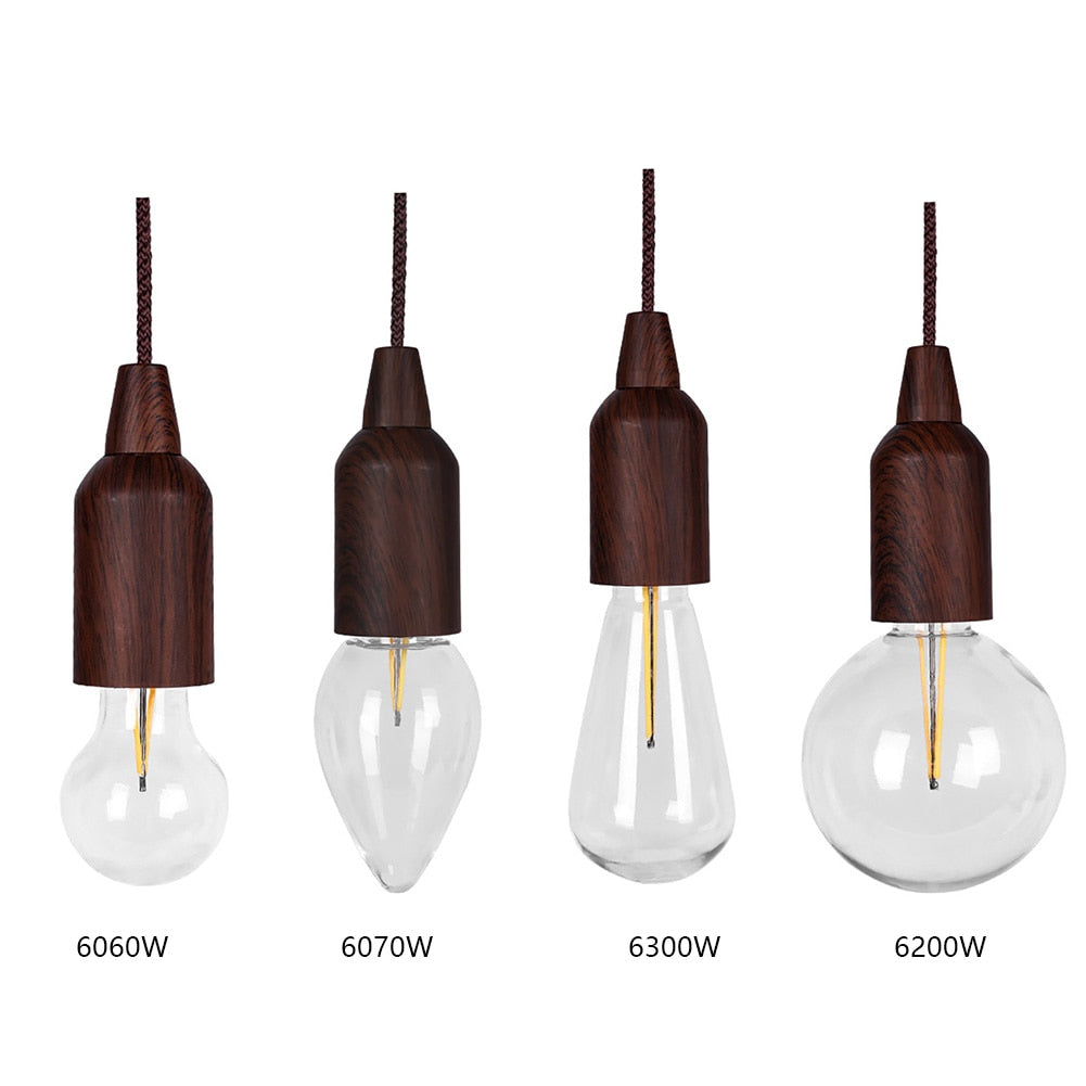 Outdoor Portable Camping Hanging LED Lights 1200mAh Lithium-ion Battery Micro USB Charging Vintage Design PC Lampshade