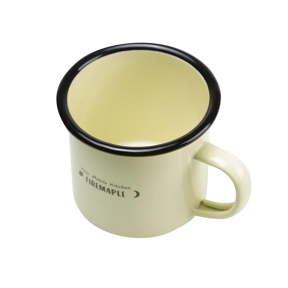 Durable Fire-Maple 350ML Coral Enamel Mug - Perfect for Coffee and Tea on Outdoor Adventures