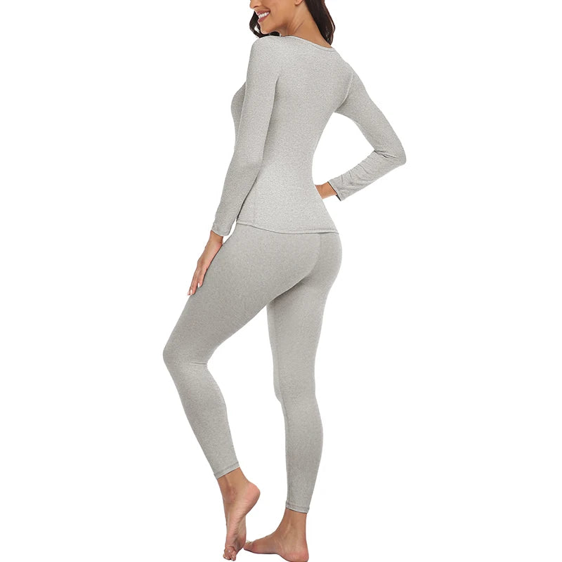 Ultra-Soft Thermal Underwear Set for Women | Long Johns Base Layer for Cold Weather, Moisture-Wicking Top and Bottom