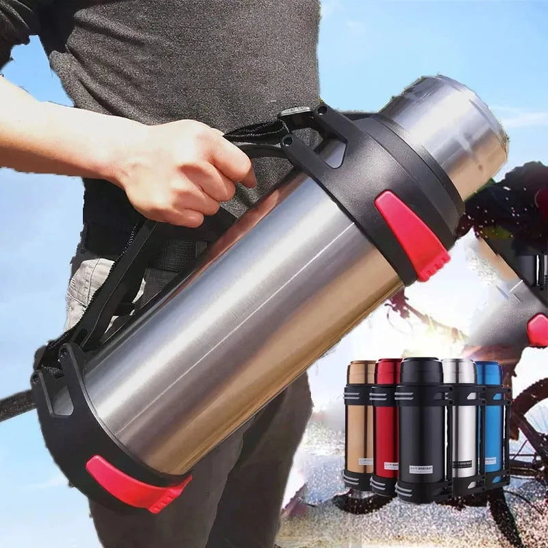 Premium Stainless Steel Water Thermos - 32oz Large Capacity - Double-Wall Vacuum Insulated for Temperature Retention - 1200ML - 2500ML - 4000ML Available