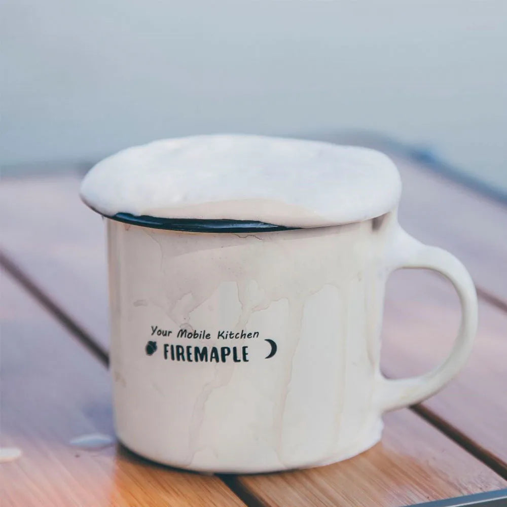 Durable Fire-Maple 350ML Coral Enamel Mug - Perfect for Coffee and Tea on Outdoor Adventures