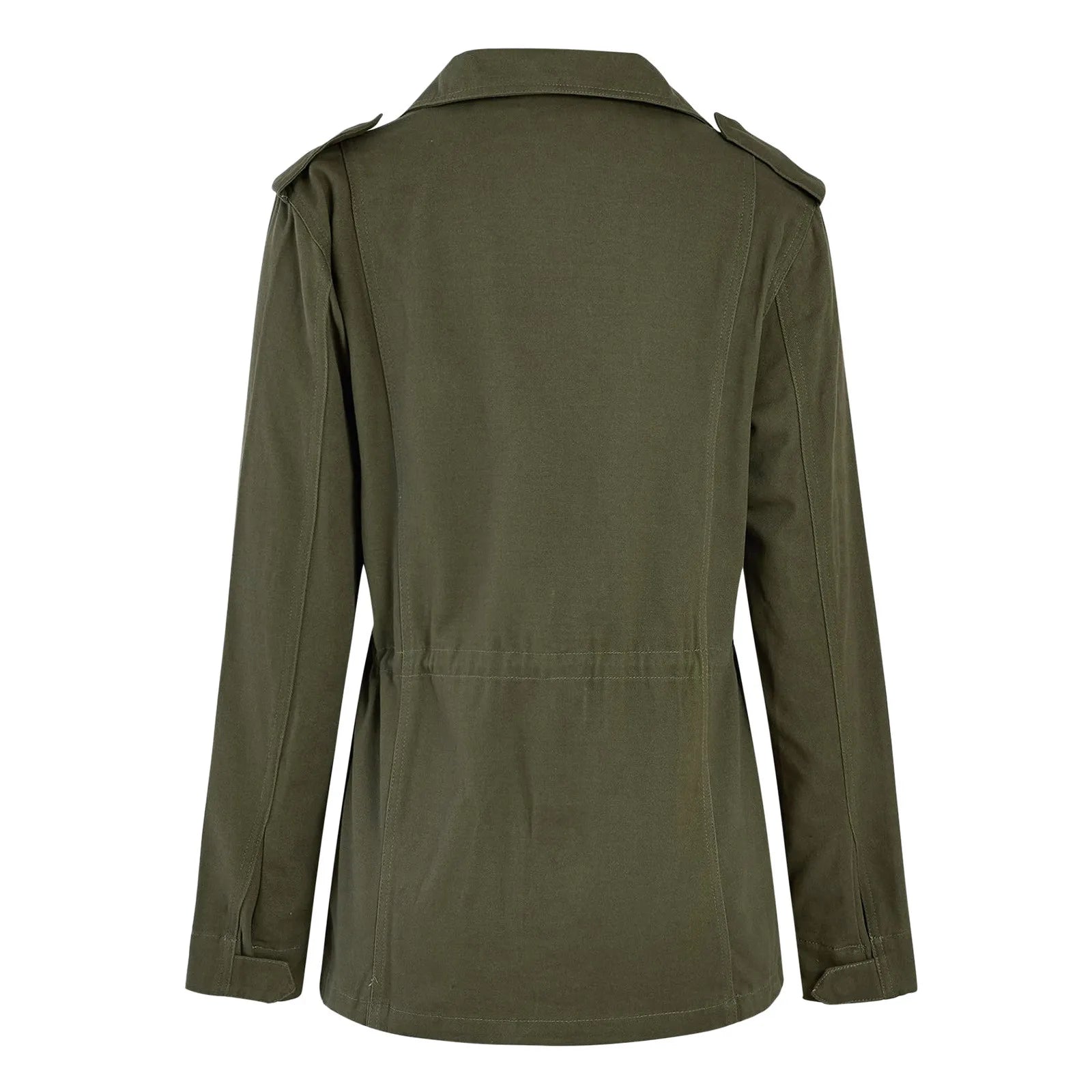 Vintage Waterproof Windbreaker Jacket with Stand Collar - Stylish Zipper Design with All-Weather Protection for Ladies