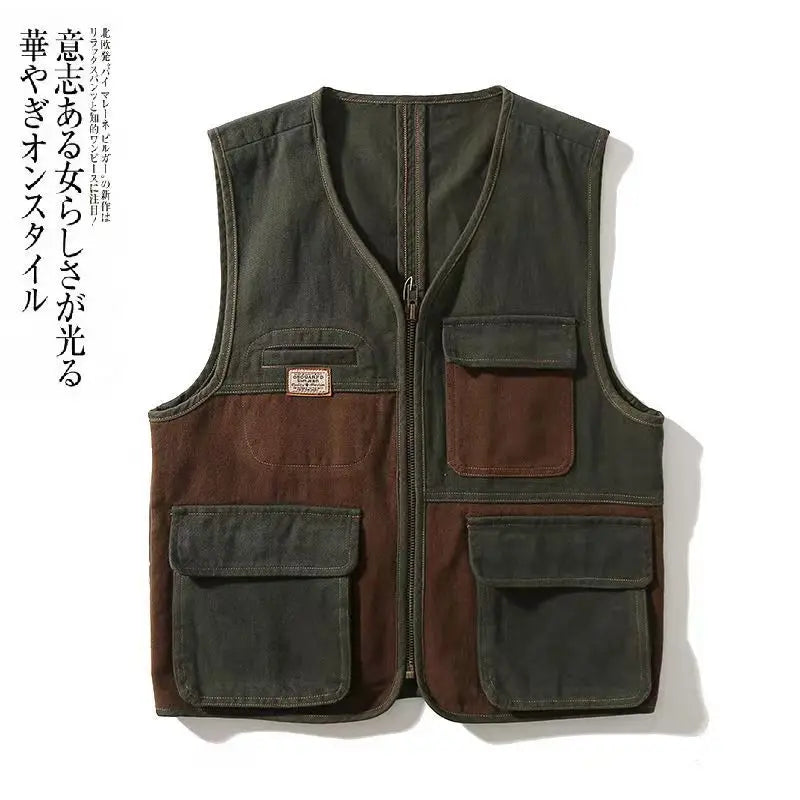 Vintage-Inspired Cotton Multi-Pocket Vest for Men and Women - Soft - Casual - Stylish