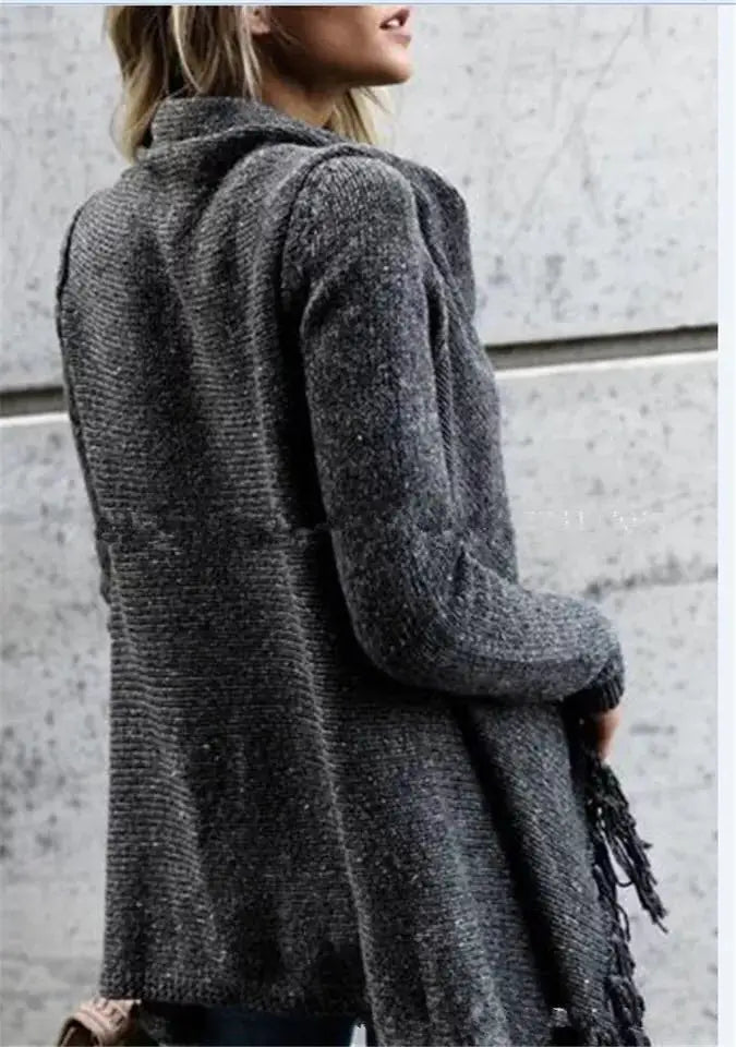 Women's Long-Sleeve Poncho Overcoat | Cozy Autumn Winter Casual Sweater