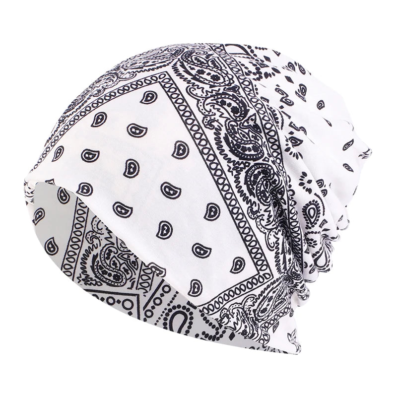 Paisley Pattern Beanie Hat for Men and Women - Baggy - Slouchy and Stylish