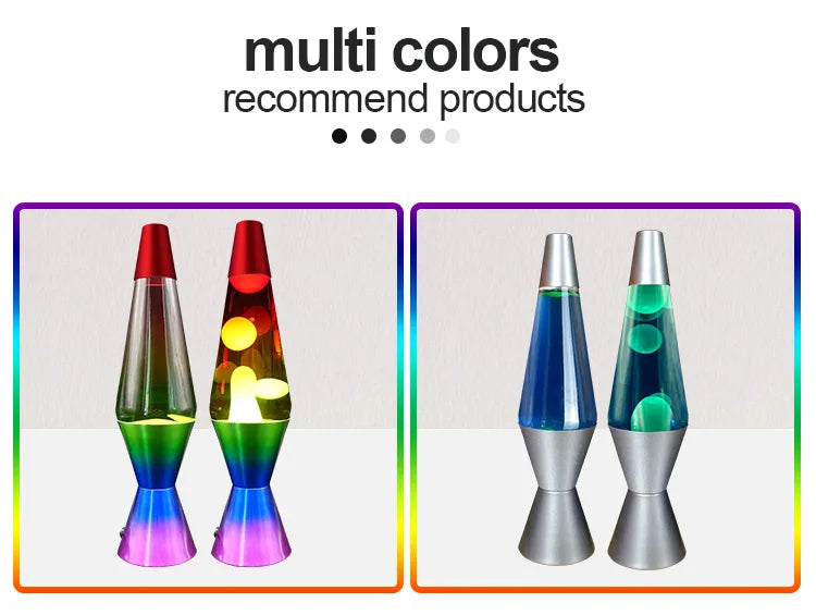 Lava Lamp Table Lamp with High-Quality Glass Bottle and LED Lighting