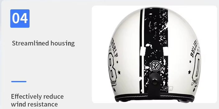 Vintage-Style 3/4 Open Face Motorcycle Helmet with Removable Visor - DOT Approved - Lightweight - Breathable