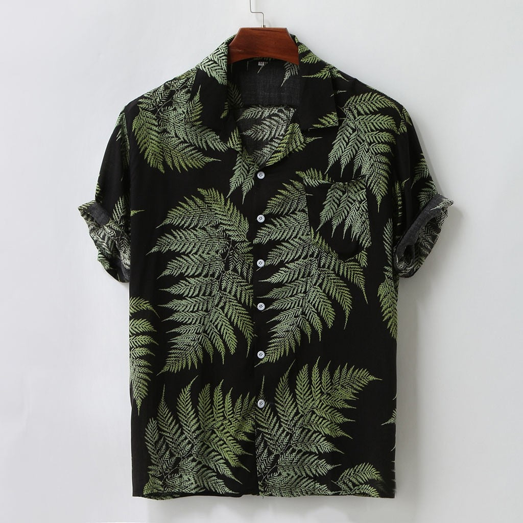 Men's High-Quality Breathable Hawaiian Short Sleeve T-Shirt - Modern Fit Polyester Fabric - Durable and Stylish - Ideal for Any Event