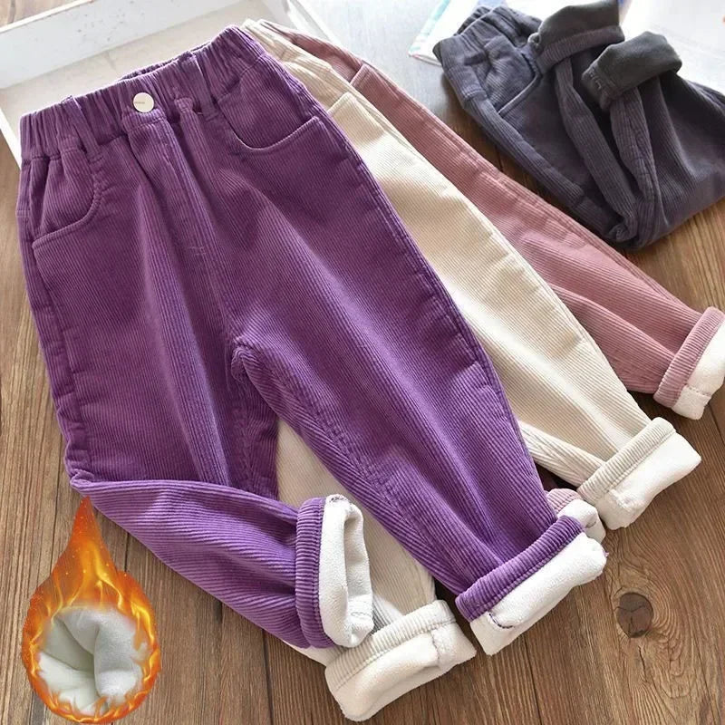 Kids Corduroy Harem Pants for Boys and Girls - Warm - Comfortable - Stylish