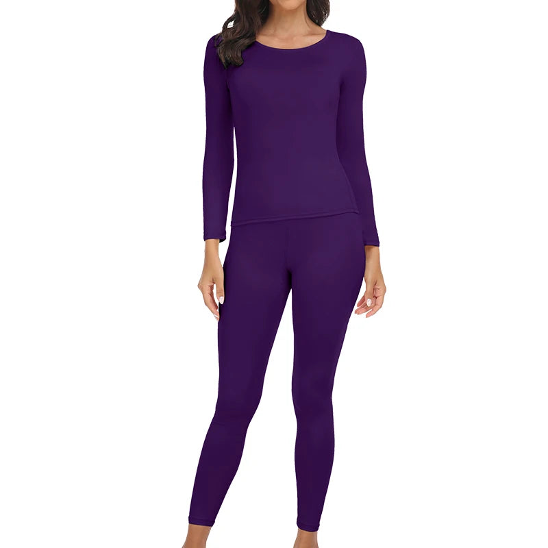 Ultra-Soft Thermal Underwear Set for Women | Long Johns Base Layer for Cold Weather, Moisture-Wicking Top and Bottom