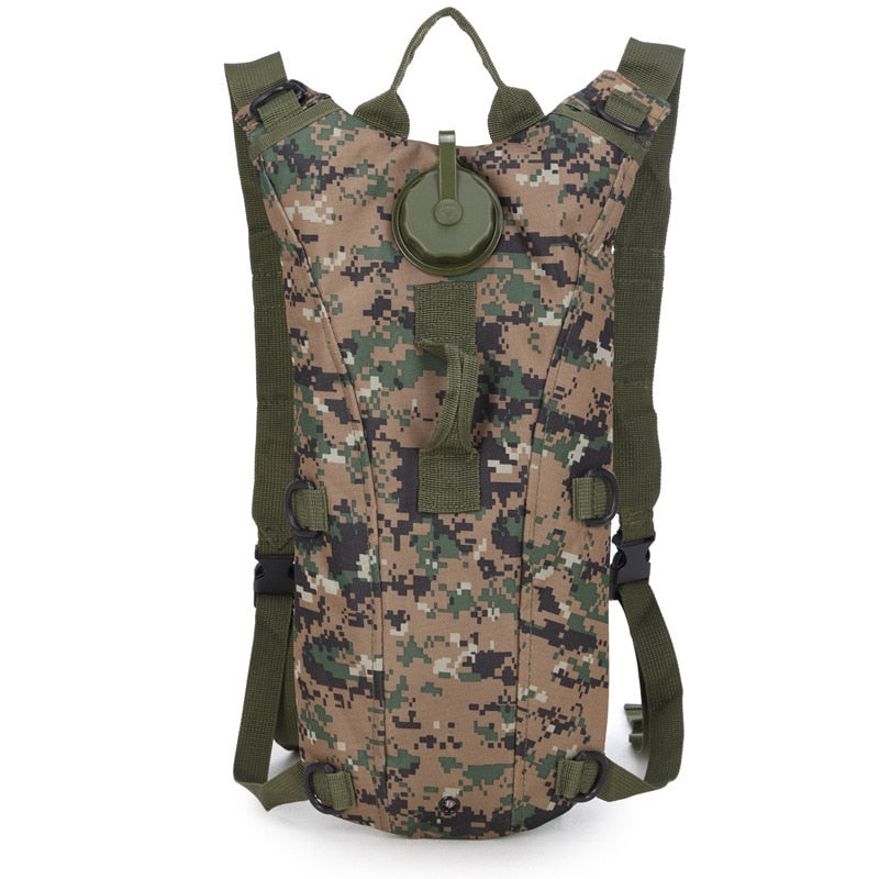 Tactical Lightweight Outdoor Water Bag Backpack 3L Wear-Resistant Waterproof Nylon Fabric Polyester Lining