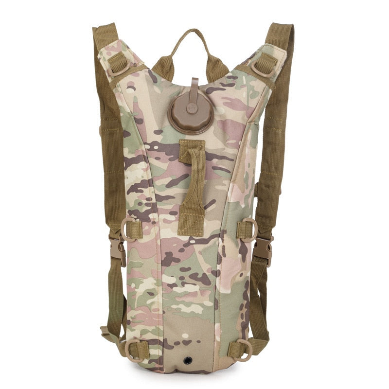 Tactical Lightweight Outdoor Water Bag Backpack 3L Wear-Resistant Waterproof Nylon Fabric Polyester Lining