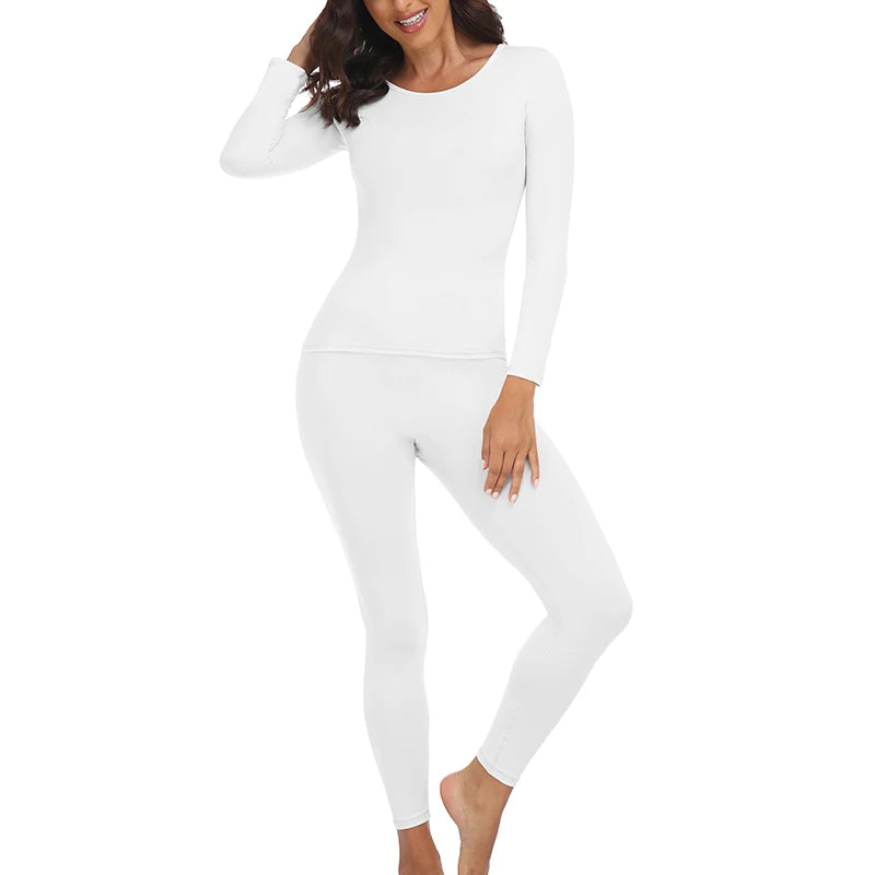 Ultra-Soft Thermal Underwear Set for Women | Long Johns Base Layer for Cold Weather, Moisture-Wicking Top and Bottom