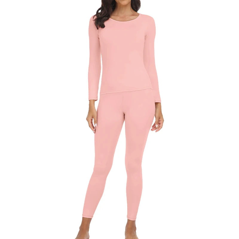 Ultra-Soft Thermal Underwear Set for Women | Long Johns Base Layer for Cold Weather, Moisture-Wicking Top and Bottom