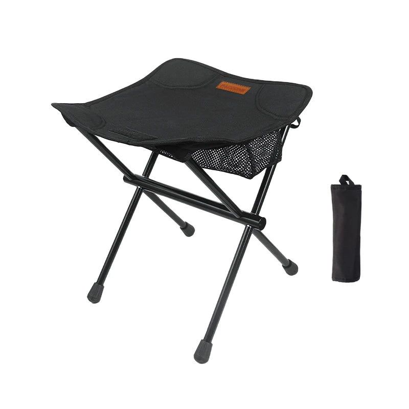 PACOONE Portable Camping Stool - Lightweight Aluminum Folding Chair for Outdoor Adventures