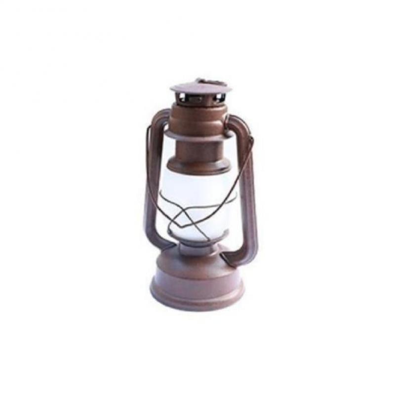 Vintage Waterproof LED Camping Lantern Durable Iron and PVC Construction Flame and Lighting Modes