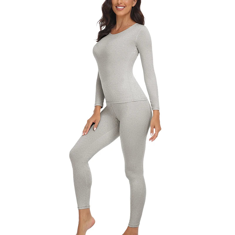 Ultra-Soft Thermal Underwear Set for Women | Long Johns Base Layer for Cold Weather, Moisture-Wicking Top and Bottom