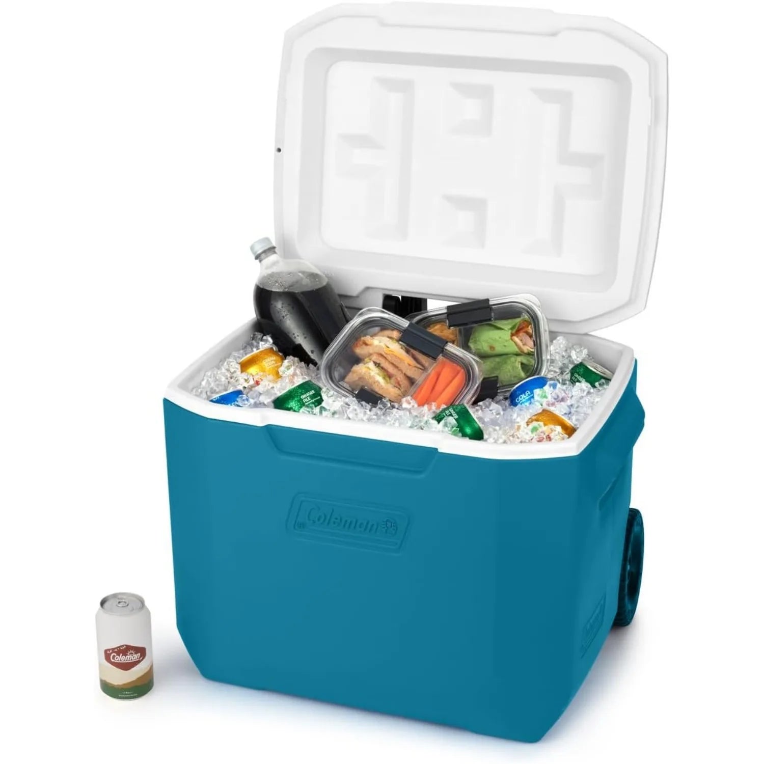 Coleman Chiller Series 60 Quart Wheeled Portable Cooler with TempLock Insulation and 47 Can Capacity