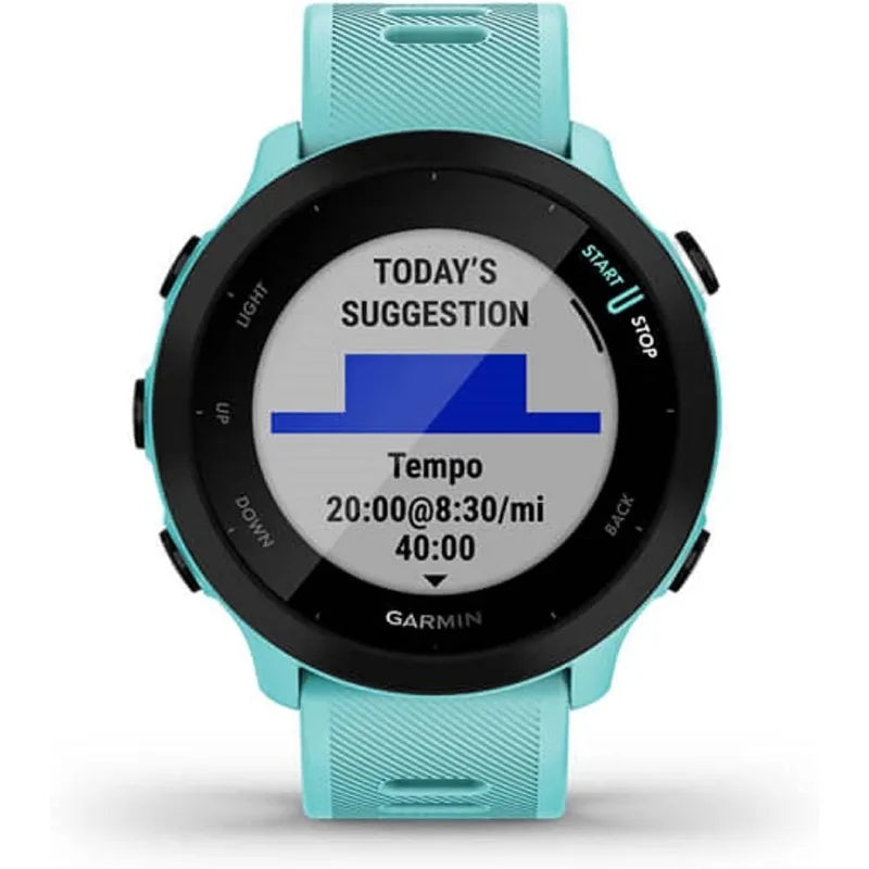 Garmin Forerunner 55 GPS Smart Watch / Heart Rate Tracking / Up to 2 Weeks Battery Life / Daily Workout Guides