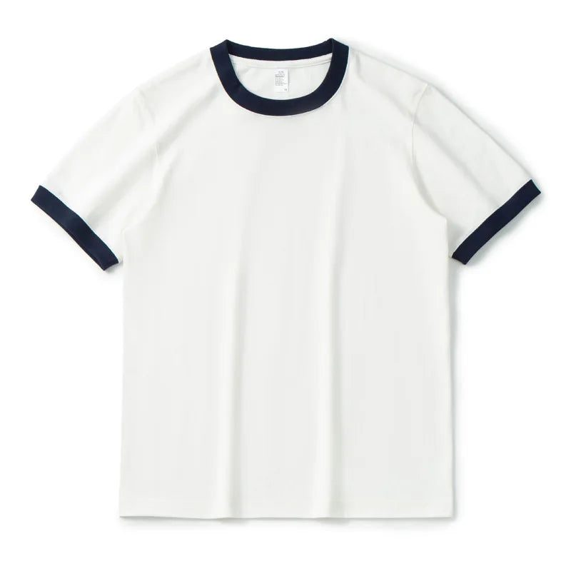 Men's Retro Cotton T-Shirt - Short Sleeve Round Neck Tee for Spring & Summer