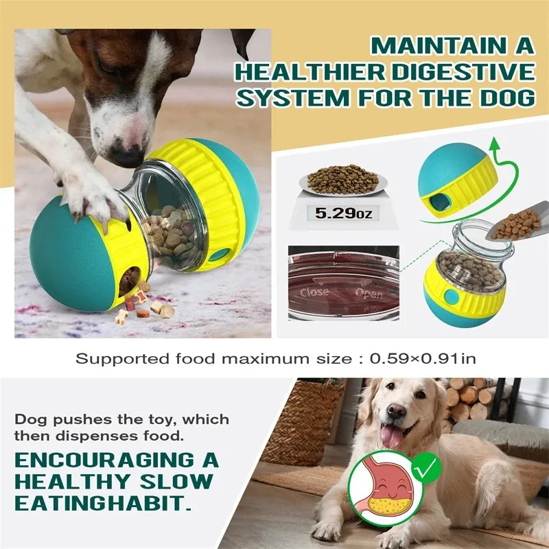 Slow Feeding Dog Ball with Leaky Design for Healthy Stomach and Intelligent Play