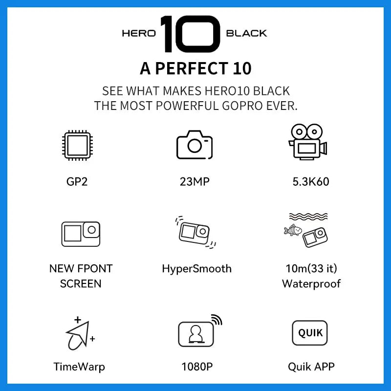 GoPro HERO 11 Black Action Camera with 5.3k Video and 23MP Photos - Waterproof and Wi-Fi Enabled