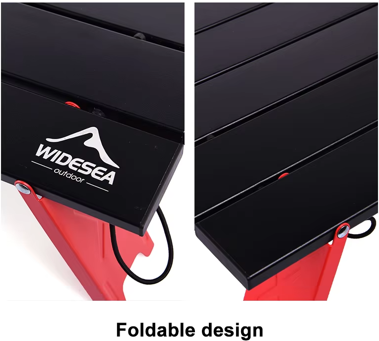 WIDESEA Portable Camping Table - Mini Ultra-Light Foldable Aluminum Alloy Table for Outdoor Picnics and BBQs