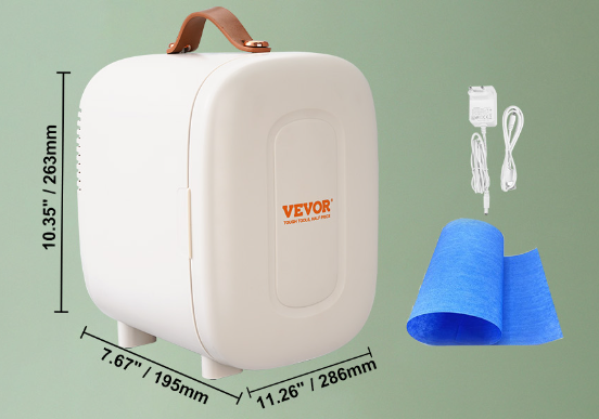 VEVOR 4L Mini Car Refrigerator - Compact Portable Cooler & Warmer for Travel, Camping, & Home Use - Ideal Food & Drink Storage Solution for Cars & Trucks