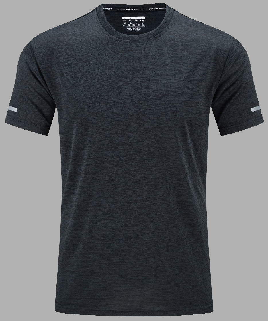 Men's Breathable Quick Dry Reflective T-Shirt - Cotton/Polyester Blend - Ideal for Running and Outdoor Activities