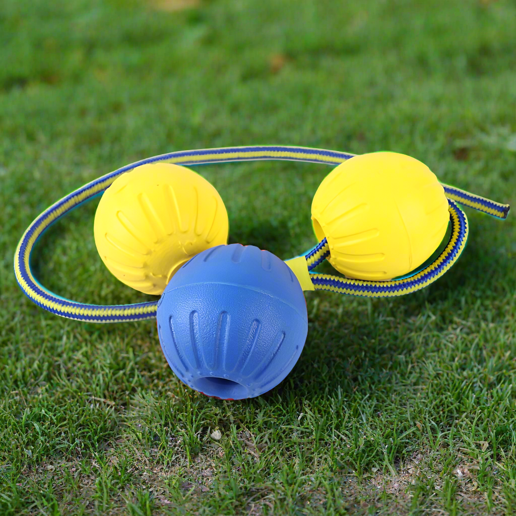 Indestructible Interactive Rubber Ball Dog Toy - 7/9cm Sizes for Endless Fun