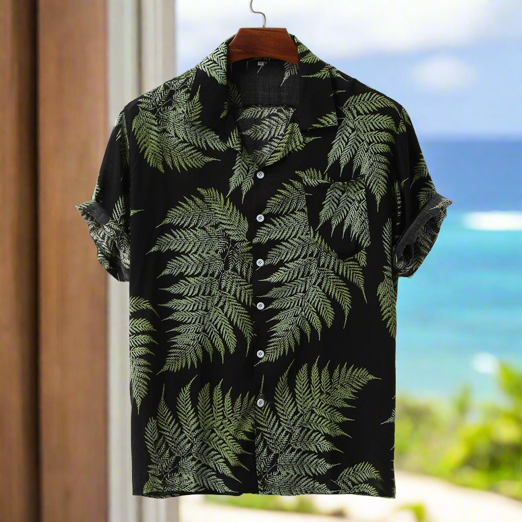 Men's High-Quality Breathable Hawaiian Short Sleeve T-Shirt - Modern Fit Polyester Fabric - Durable and Stylish - Ideal for Any Event