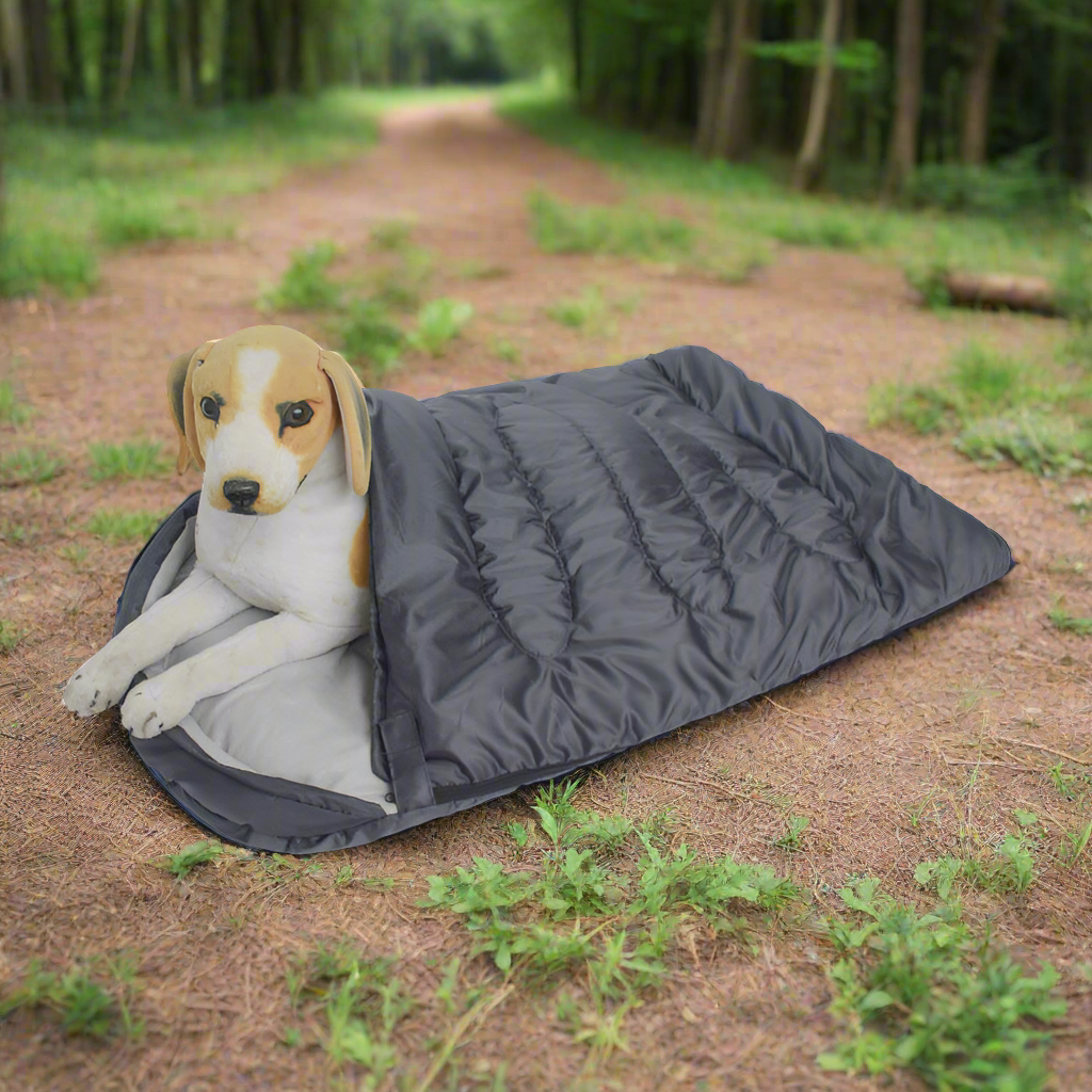 Outdoor Waterproof Polar Fleece Pet Dog Bed Sleeping Bag for Camping Travel