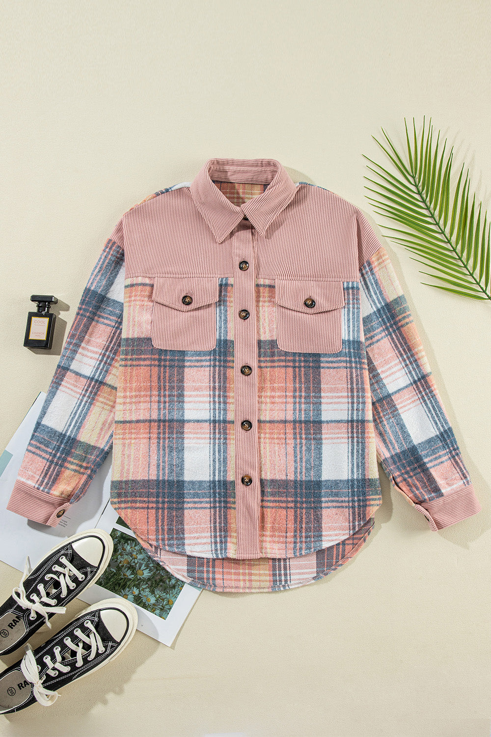 Women’s Plaid Button-Up Long Sleeve Shacket | Stylish & Comfortable