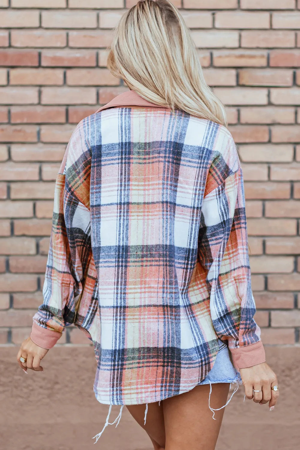 Women’s Plaid Button-Up Long Sleeve Shacket | Stylish & Comfortable