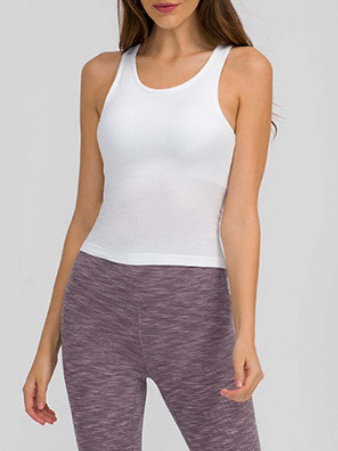 Women's Round Neck Racerback Active Tank Top - Athletic Wear