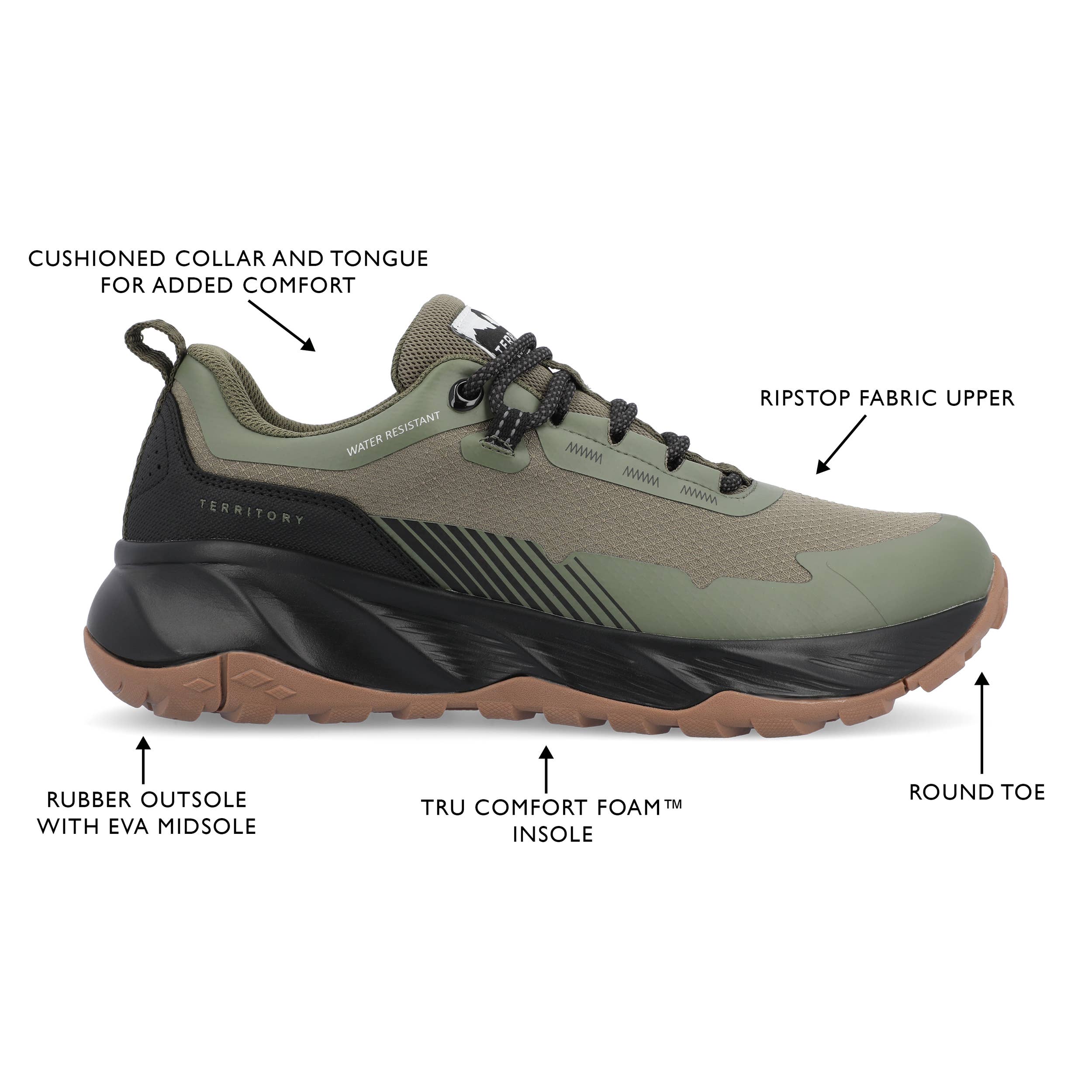 Green Territory Cascade Water Resistant Sneaker for Men | US Size 11